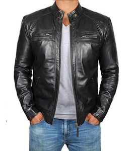 <b>Men's</b> Leather <b>Jacket</b> in Best Price Good Quality Sustainable Breathable Waterproof Leather <b>Jacket</b> Custom Design OEM Service - Product Image 2
