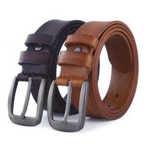 Ceintures en cuir de vachette véritable de luxe, nouvelle conception personnalisée, avec boucle à ardillon, pour homme, en cuir véritable - Product Image 2