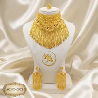 Collier ras du cou tendance de haute qualité pour femme, style éthiopien Habesha, en forme de fleur, plaqué or rose 24 carats, chaîne en laiton, avec boîte