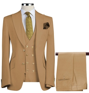 Wholesale Customization Double Breasted TR Fabric 3 Piece Slim Fit Mens Formal Business <b>Suit</b> for Wedding Groom Prom - Product Image 5