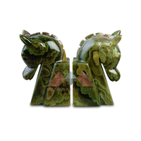 Meilleures ventes : Serre-livres en marbre onyx sculpté à la main, figurine cheval, haute qualité, décoration élégante pour la maison et le bureau, objet de collection