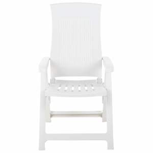 Juego de 2 Sillas de Jardín de Plástico Blanco, Diseño Estándar - Product Image 3