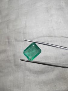 Émeraude naturelle zambienne de 3,21 carats, taille octogonale, pierre précieuse verte de qualité supérieure pour bijoux fins, bague, pendentif - Product Image 1