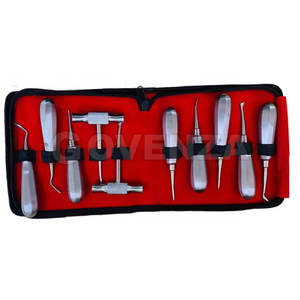 Juego de Elevadores de Luxación Manuales de Acero Inoxidable de Alta Calidad con Empuñadura Ergonómica, Diseño de Diferentes Formas para Extracción Dental de Raíces - Product Image 6