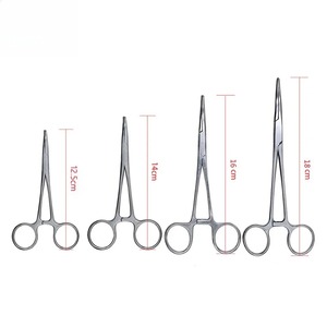 4 piezas de instrumentos dentales: Pinzas de gancho, Pinzas Mosquito de mango micro, Pinzas hemostáticas rectas, Pinzas quirúrgicas - Product Image 1