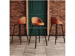 Rustic Wood & Metal Adjustable Bar <b>Stool</b> Chair Industrial Style Bar <b>Stool</b> with Wooden Seat & Back Support Modern Vintage 2026 - Product Image 2