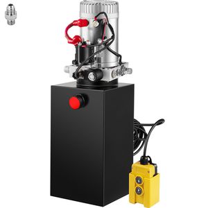 Nuova Pompa Idraulica a Singolo Effetto da 10 Quarti con Pompa Elettrica e Serbatoio in Metallo per Rimorchio Ribaltabile - Product Image 5