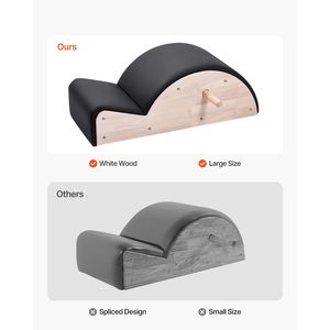 Accessorio per Home Gym: Correttore Spinale Pilates in EVA, Attrezzatura per Allenamento Yoga e Fitness, Accessorio in Legno e Gomma a Forma di Arco - Product Image 4