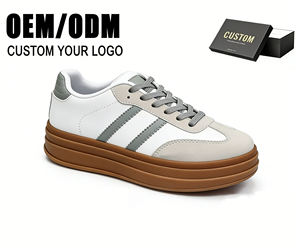 Vendita Diretta di Fabbrica: <span class=keywords><strong>Scarpe</strong></span> Casual da <span class=keywords><strong>Donna</strong></span> con Suola Spessa, Bianche, con Lacci, Traspiranti, Sportive, in Gomma, con Soletta in Rete per Autunno ed Estate - Product Image 1
