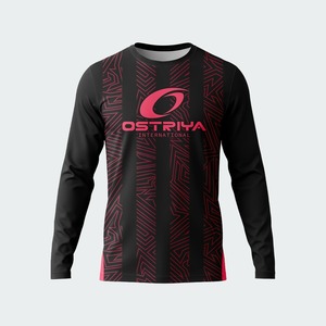 Camiseta de Fútbol de Manga Larga con Estampado por Transferencia de Calor, Cuello Redondo, Secado Rápido, Transpirable, Sublimación Completa, para Adultos - Product Image 2