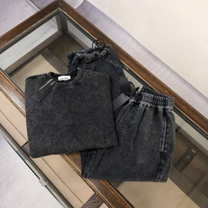 Conjunto de gimnasio para hombre: Sudadera con capucha y joggers de cintura media con lavado ácido, estilo vintage y oversized - Product Image 6