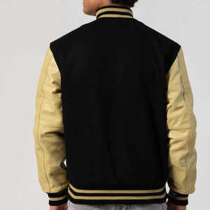 Custom Logo Men's Solid Winter Vintage Wool Blend Varsity Jacket & Baseball Letterman <b>Coat</b> for Casual Team Wear - Product Image 2