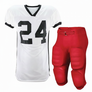 ชุดยูนิฟอร์มทีมอเมริกันฟุตบอลคลาสสิก ไซส์พลัส ผลิตจากโพลีเอสเตอร์ 100% เนื้อผ้าแข็งแรง ทรงทันสมัย เหมาะสำหรับการฝึกซ้อมและการแข่งขัน - Product Image 1