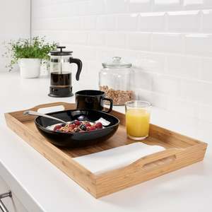 Plateau de service en bambou en gros, plateau en bois naturel fait main pour la maison, l'hôtellerie, la décoration de table, OEM ODM, fabrication sur mesure au Vietnam - Product Image 4