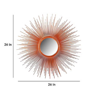 Nuevo Espejo de Pared Redondo Moderno de Lujo, de Metal y Aluminio, para Sala de Estar, Marco Plateado Mate, a Precio Económico, Estilo Indio - Product Image 4