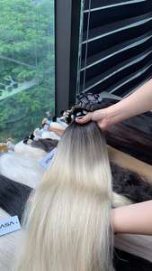 Wholesale Price 100gram Bulk Vietnamese <b>Remy</b> <b>Hair</b> <b>Extensions</b> Natural Straight Style All Colors Available Length 60 cm - Product Image 4