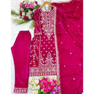 Magnifique ensemble haut et dupatta pour soirée, taille XL - Product Image 1