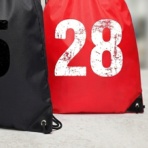 Unisex Drawstring <b>Backpack</b> String Bags Custom Red Number Print Gym Drawstring Bag Sportswear Drawstring Bags 75 28 - Product Image 4