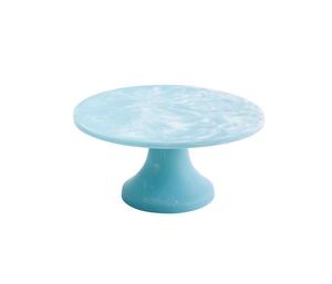 Support à gâteau rond en résine Aqua Swirl fait main, durable, plateau de présentation de luxe écologique pour mariage, fête et usage domestique - Product Image 2