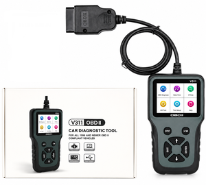 เครื่องสแกนรถยนต์ V311 OBDII 12-24V LCD รองรับโปรโตคอล OBD II ทั้งหมด เครื่องมือวินิจฉัยสำหรับรถจักรยานยนต์ BS6 - Product Image 1