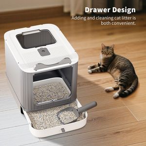 Lettiera per Gatti Elf White Elevata e Impermeabile, Resistente e Ideale per Case con Più Gatti, con Accessori Inclusi - Product Image 4