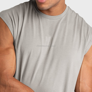 Débardeur à col rond confortable de haute qualité pour hommes, ample, respirant, sans manches, t-shirt, veste pour logo personnalisé - Product Image 5