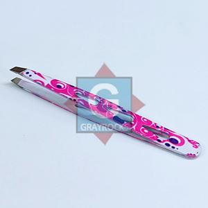Pinzas para Cejas Modernas de Acero Inoxidable con Punta Inclinada, Herramienta de Precisión Duradera, Grayrocks - Product Image 2