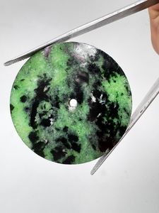 หน้าปัดนาฬิกาแบบขัดเงาด้านเดียว รูบี้โซไซต์ ขนาด 28.5 มม. หนา 0.7 มม. รูตรงกลาง 2 มม. - Product Image 4