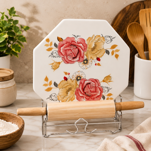 Falah International Chakla Belan Rolling Pin Kitchen <b>Baking</b> Accessories Dough Board Food Preparation <b>Equipment</b> OEM Chakla Belan - Product Image 6