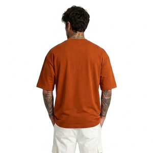 OEM <b>men's</b> <b>shirts</b> Loose Fit T <b>Shirt</b> Featuring Front Logo Artwork Sleeve Print Vertical Graphic Detail Modern Streetwear Apparel - Product Image 2