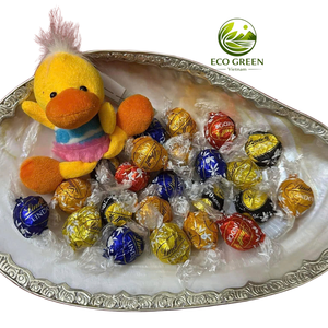Elegante Bandeja Decorativa de Concha de Almeja Gigante Natural con Borde Dorado, Centro de Mesa de Lujo Hecho a Mano para Decoración de Bodas y Eventos - Product Image 6