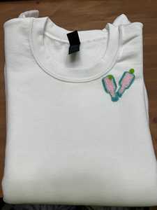 Débardeur sans manches en coton côtelé blanc brodé de perles personnalisable pour femme, coupe ajustée, garniture olive, vêtement décontracté d'été - Product Image 4