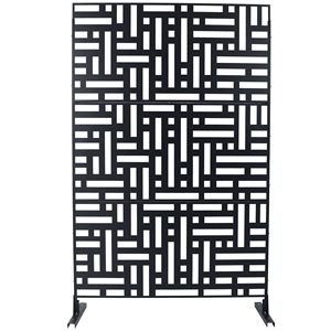 Pantalla de Privacidad Metálica Independiente para Interiores/Exteriores de 76'' de Alto por 48'' de Ancho, Divisor Decorativo para Terraza o Balcón, para Privacidad en Exteriores - Product Image 1
