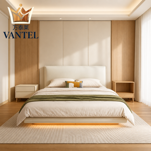 Ensemble de meubles de chambre d'hôtel contemporains, lit sur mesure, table de chevet, commode pour hôtel, appartement et complexe hôtelier - Product Image 1