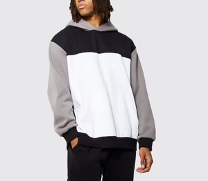 Conjunto de chándal con capucha y bloques de color para hombre, conjunto informal de ropa deportiva para correr, conjunto deportivo de dos piezas de corte ajustado - Product Image 4