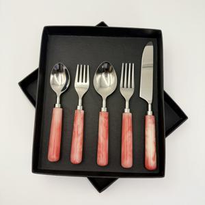 Juego de Cubiertos de Acero Inoxidable de Diseño Moderno con Mango de Resina para el Regreso a Clases - Product Image 2