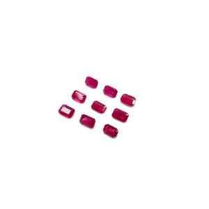 Rubis naturels non traités du Mozambique, octogones calibrés 4x6mm, pierres précieuses de rubis naturelles facettées pour la fabrication de bijoux, prêtes à l'emploi - Product Image 3