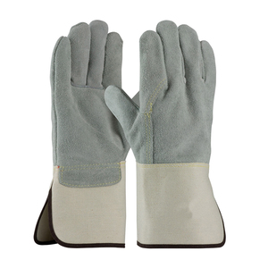 Gants de travail en cuir pour hommes, résistants aux coupures, anti-chaleur, renforcés, pour travaux lourds - Product Image 1
