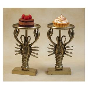 Base para Pastel de Alta Calidad con Diseño de Langosta, de Aluminio Fundido, Moderna, con Acabado en Latón, Novedad, para Mesa de Comedor, Decoración para Bodas y Aniversarios - Product Image 1