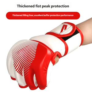 Guantes de Boxeo Profesionales con Acolchado Grueso, Resistentes al Desgaste, Guantes de Combate de Medio Dedo, Guantes de Entrenamiento - Product Image 5