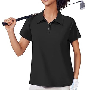 Camiseta Polo de Manga Corta Azul Marino para Mujer, Diseño Personalizado, Tejido de Punto, Secado Rápido, Color Sólido, Casual, Largo Regular, ODM - Product Image 2