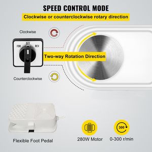 25cm ceramica ceramica ruota 280W piedini regolabili formando macchina scolpire Set arte artigianato argilla fai da te strumento per lavori in ceramica e smalto - Product Image 4