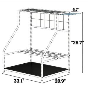 Porta Attrezzi da Giardino a 3 Ripiani Blu per Conservazione Utensili - Product Image 6