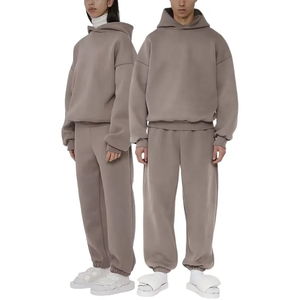 Men's Hooded Sweatshirt <b>Set</b> Solid Green Fleece Casual Winter Breathable <b>Knitted</b> Jogging Pants Full Zip Hoodie Long Sleeve new - Product Image 1