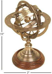 Globe nautique sphérique en laiton pour table - Product Image 4