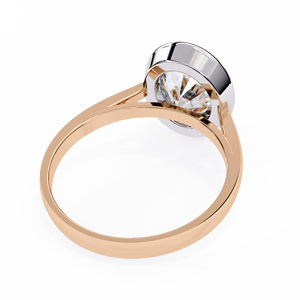 แหวนหมั้นเพชรรูปไข่ทรงหรูหรา 10K ทองคำ ประดับด้วยดีไซน์รัศมี ได้รับการรับรองจาก IGI เครื่องประดับแฟชั่นผู้หญิงสุดอินเทรนด์ - Product Image 4