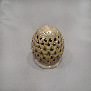 Indian Luxury Handcrafted Natural Soapstone <b>Tealight</b> Candle Holder Engraved Decorative Festive Home Accent 4.5x3.5 Inches 400 - Product Image 2