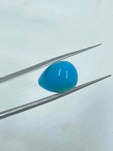 Pierre précieuse naturelle de qualité supérieure en calcédoine bleue, coupe en forme de poire, 31.84, 2 pièces pour la fabrication de bijoux - Product Image 3
