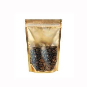 Custom Stand Up Pouch With Zip Lock Transparent <b>Window</b> Food Packaging Bag Aluminum <b>Foil</b> Packaging Pouch For Snacks Coffee - Product Image 3