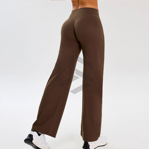 Hot Sale Women's Lightweight Yoga Pants Quick-Drying High Waist Hip Lift Breathable Spandex/Nylon Solid <b>Pattern</b> Yoga Leggings - Product Image 2